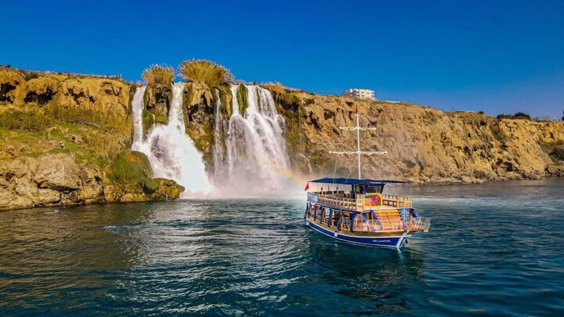 Antalya Relaxing Boat Tour Visiting Duden Waterfall