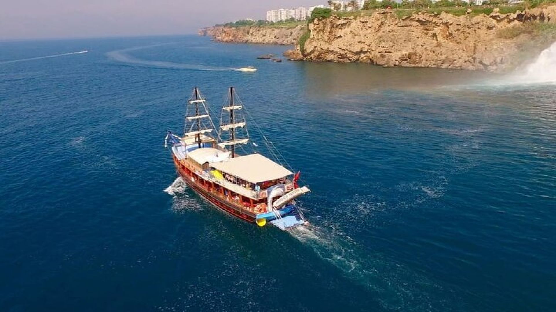 Antalya Relaxing Boat Tour Visiting Duden Waterfall