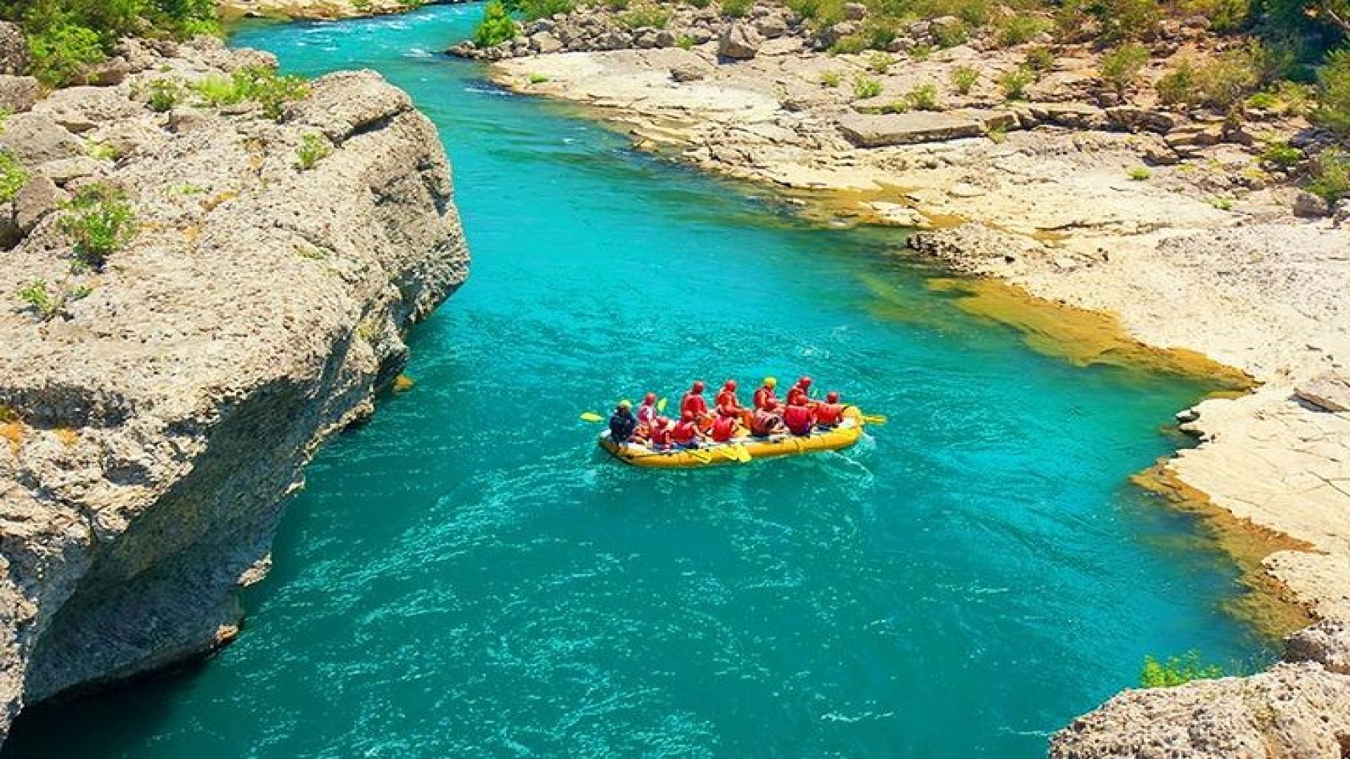 \"Side: Whitewater Rafting Fun at Koprulu Canyon\"