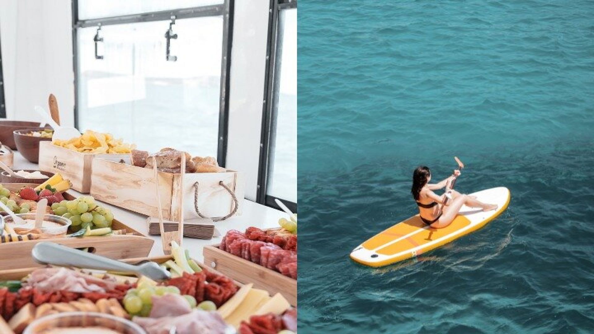 5 Hour Adults Ibiza Boat Trip + lunch, 6 drinks, SUP Boards & DJ