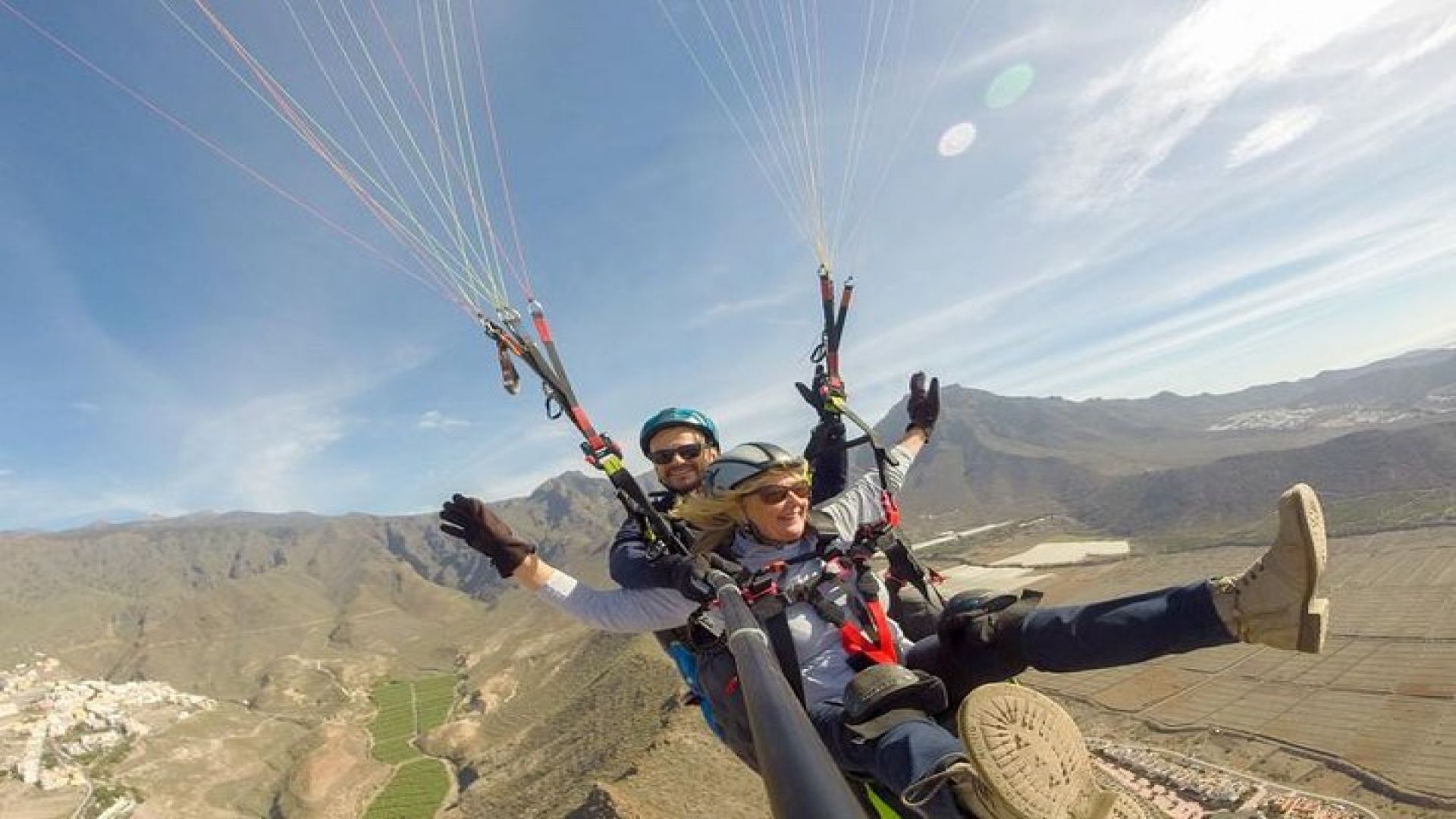 Tandem Paragliding Flight in South Tenerife