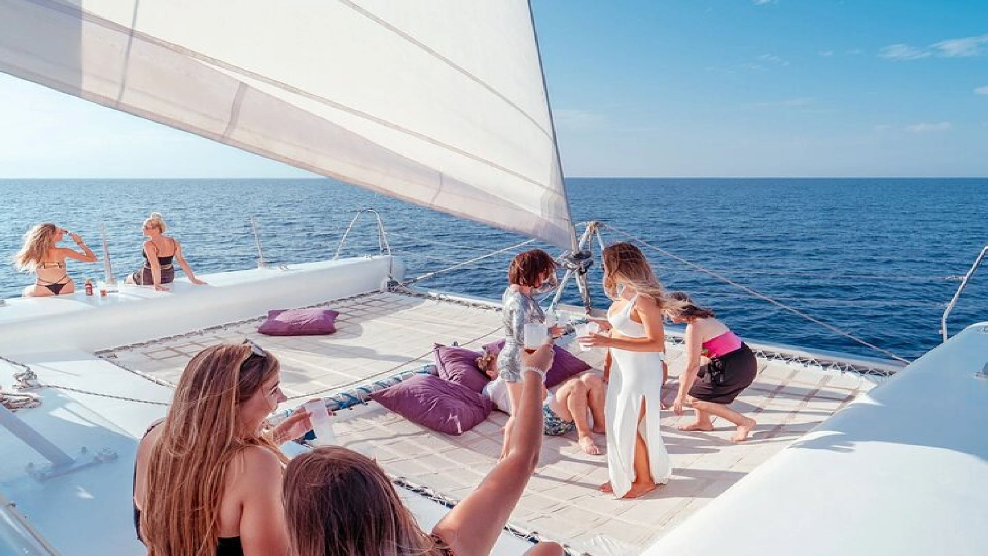 Ocean Catamaran Cruise Ibiza with Unlimited Drinks and BBQ