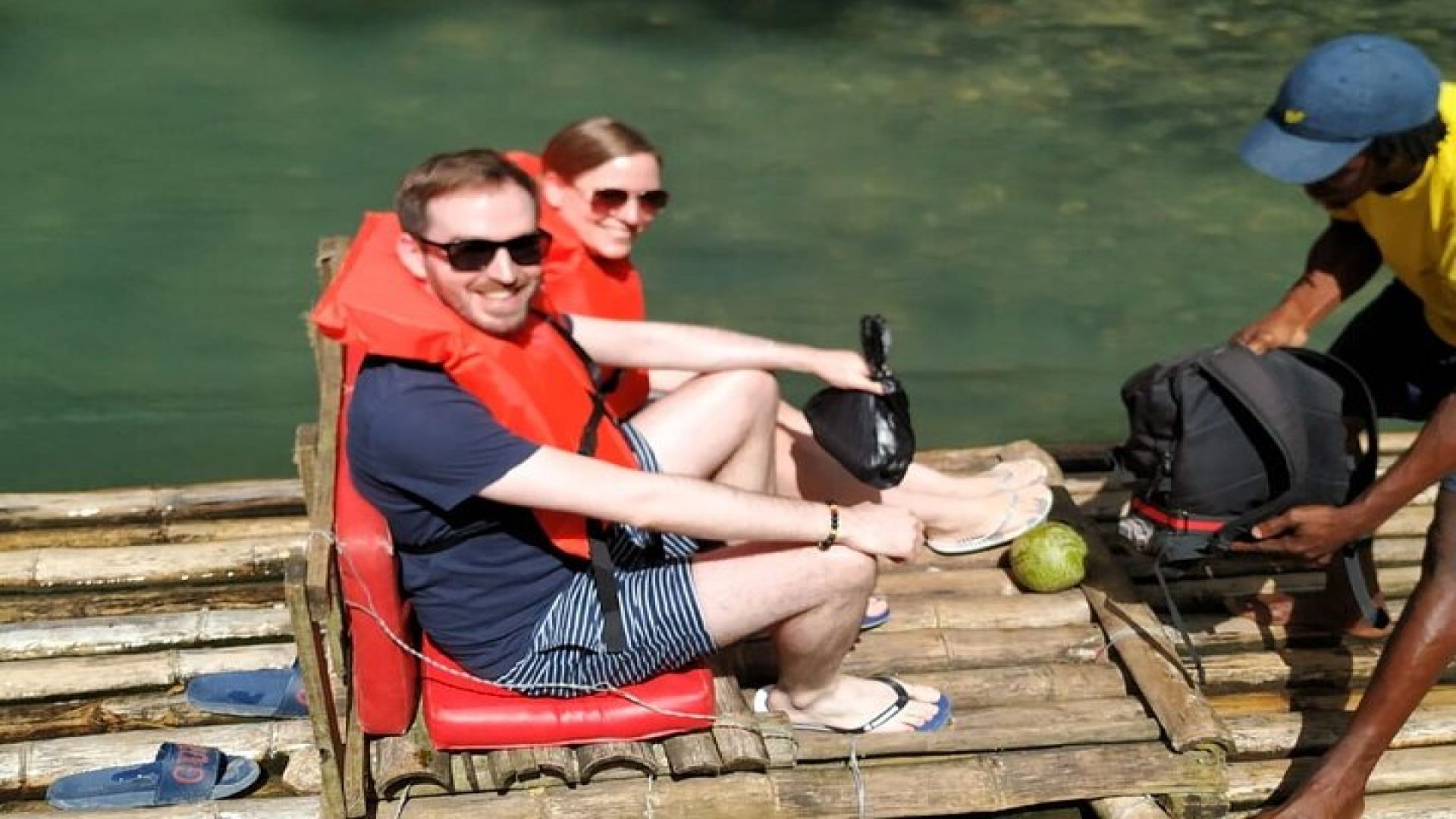 Bamboo Rafting and Catamaran Cruise Party Boat Tour Montego Bay