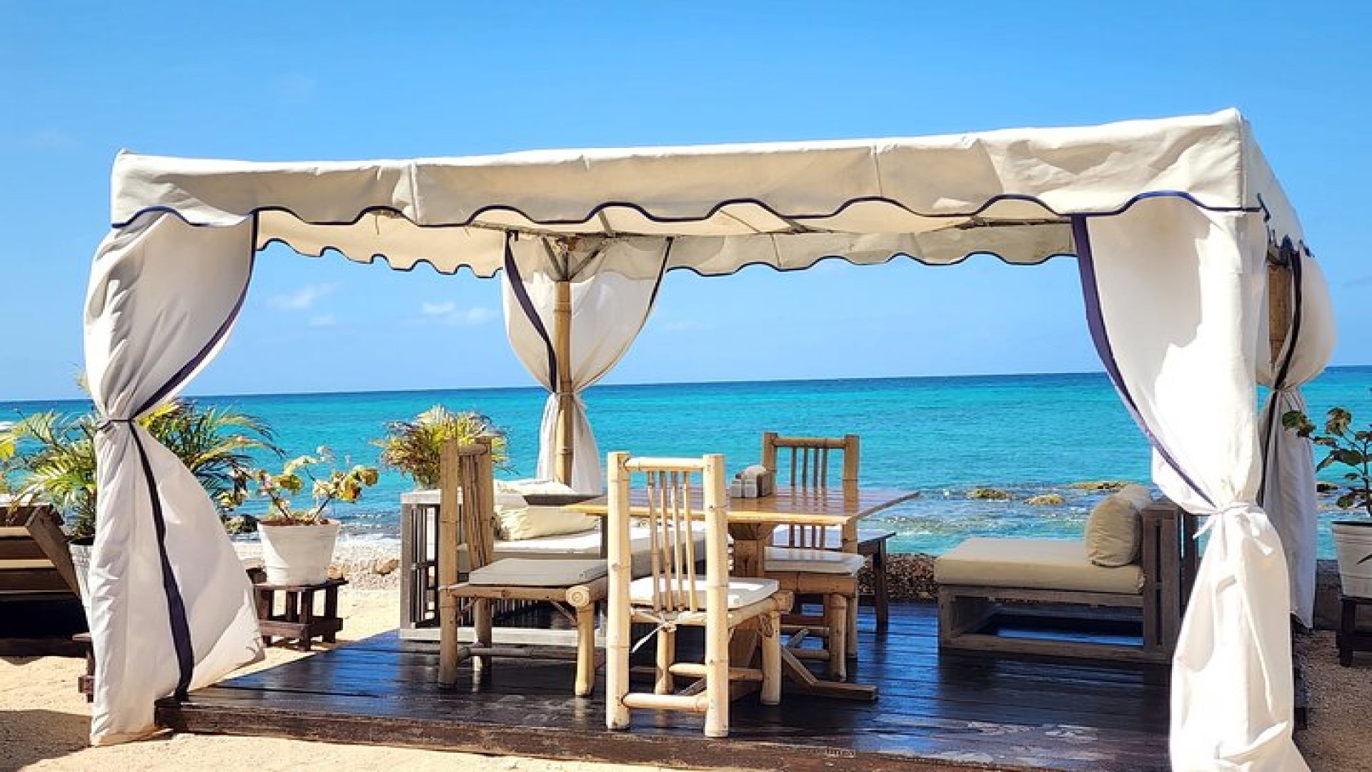 VIP Oceanfront Cabana at Bamboo Beach Club from Ocho Rios
