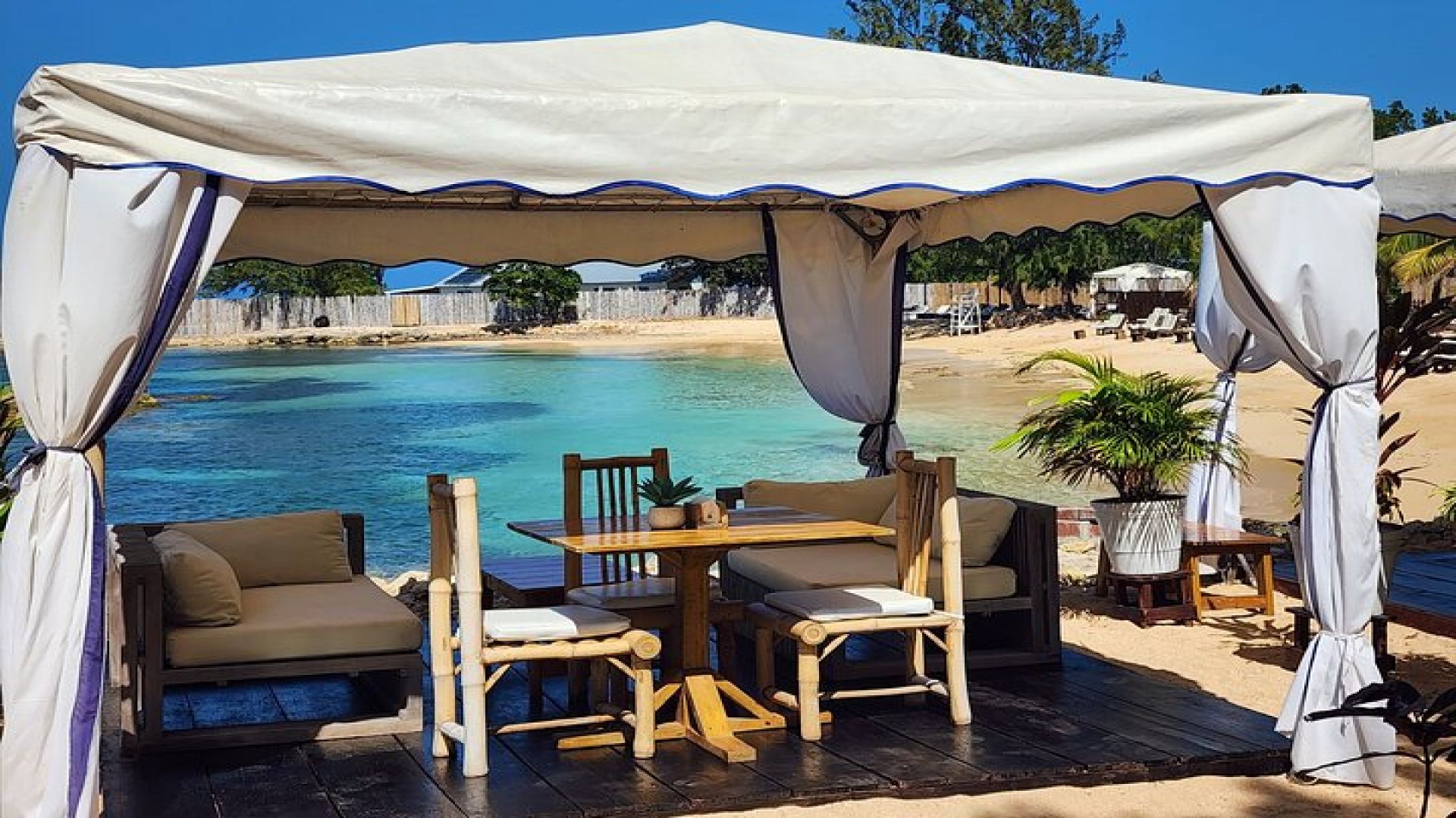 VIP Oceanfront Cabana at Bamboo Beach Club from Ocho Rios