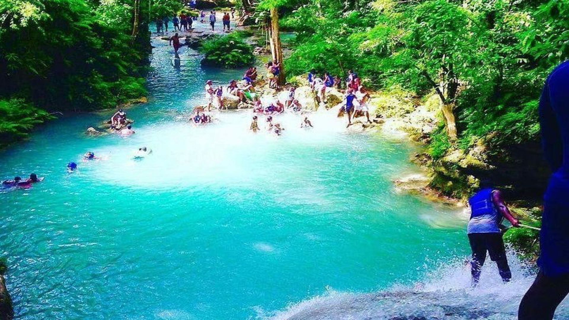 Irie Blue Hole & Horseback Ride n Swim Adventure Tour from Montego Bay