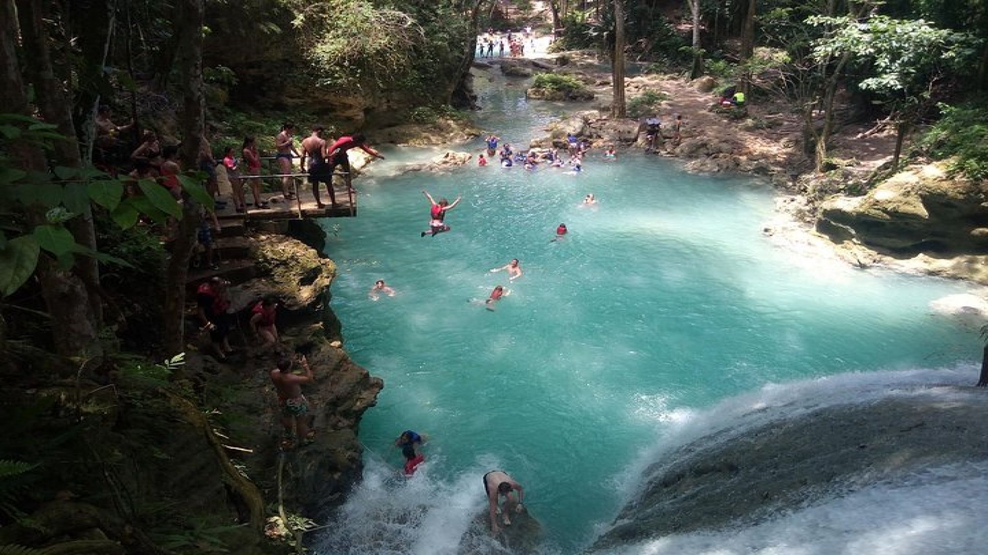 Irie Blue Hole Adventure & Bamboo Blu Beach Club Experience from Kingston