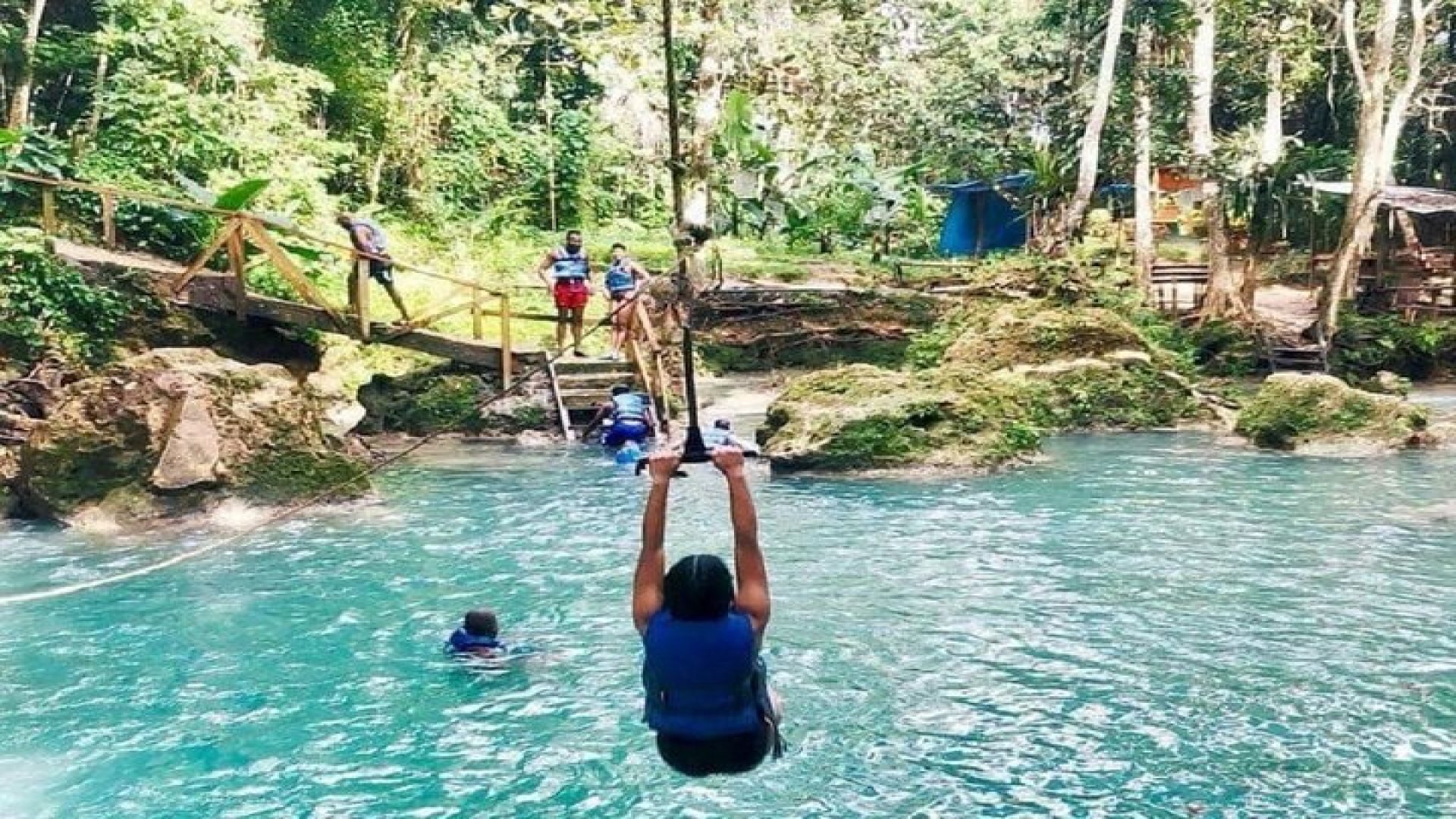 Irie Blue Hole Adventure & Bamboo Blu Beach Club Experience from Montego Bay