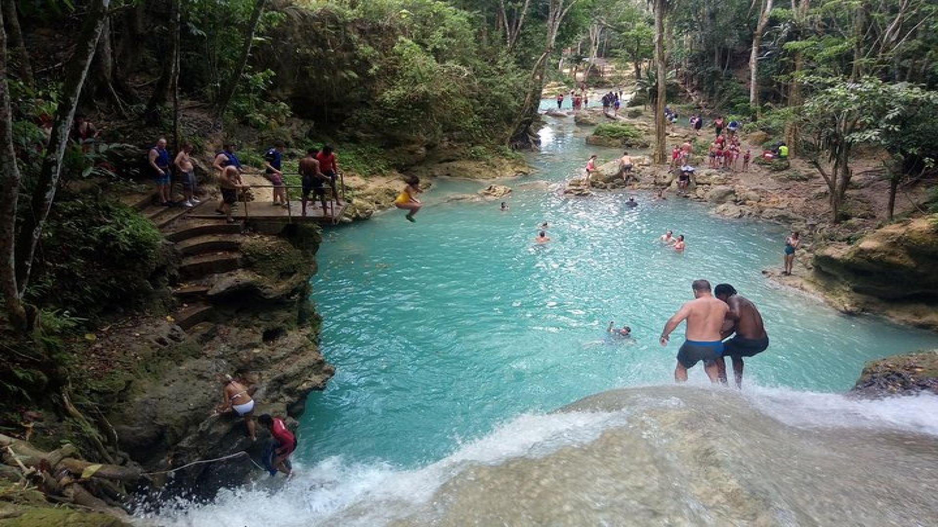 Irie Blue Hole and Secret Falls Adventure Tour from Runaway Bay