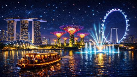 Singapore Starry Night Cruise, Garden Rhapsody, Spectra & Satay