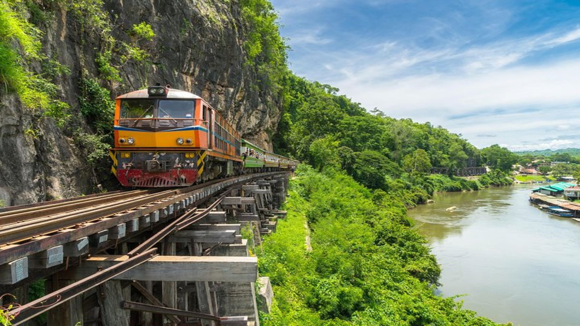 Historic Kanchanaburi:Train, Boat, Skywalk from Bangkok(No Lunch)