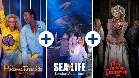 London Dungeon, SEA LIFE London & Madame Tussauds - 3 way ticket (Peak)
