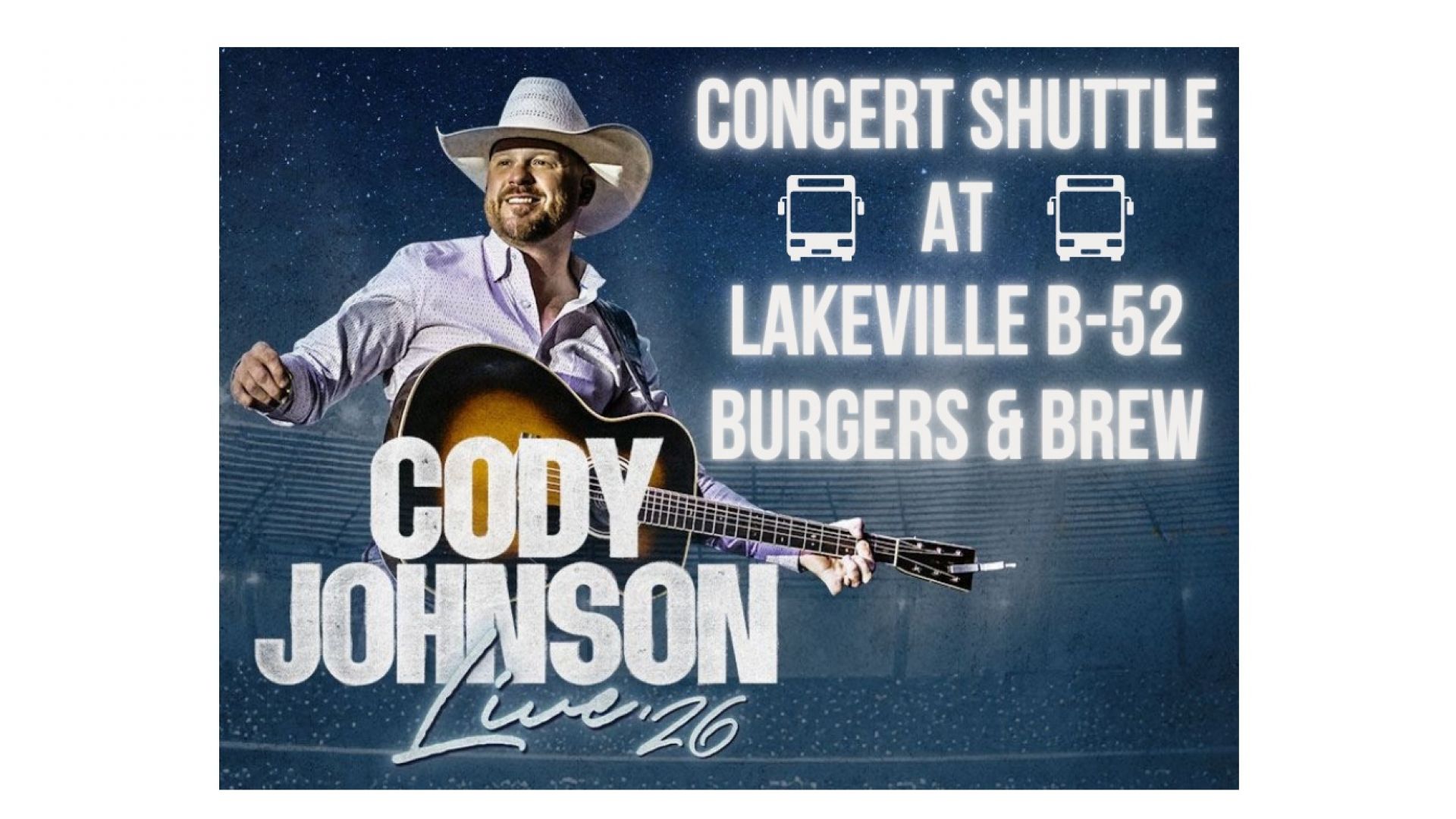 Cody Johnson Concert Shuttle (from Lakeville)