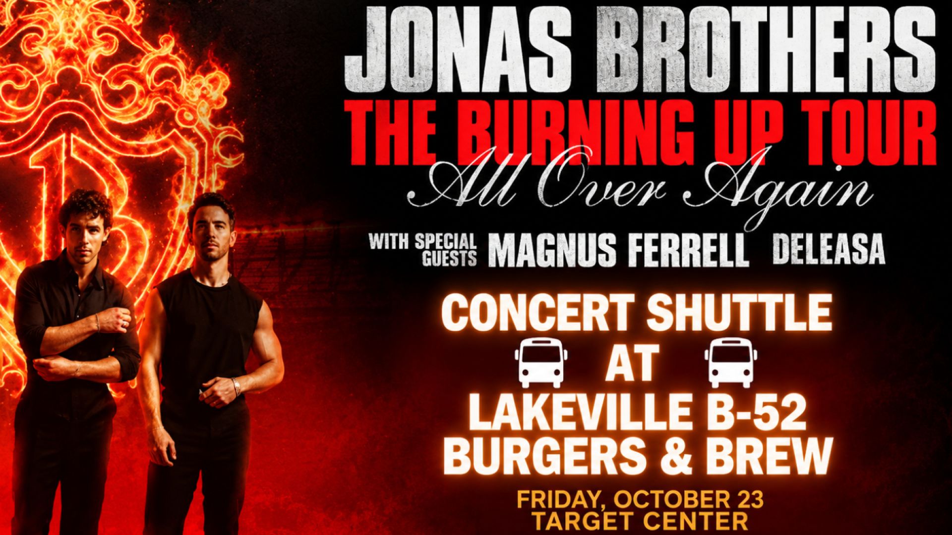 Jonas Brothers Concert Shuttle at Grand Casino Arena (from Lakeville)