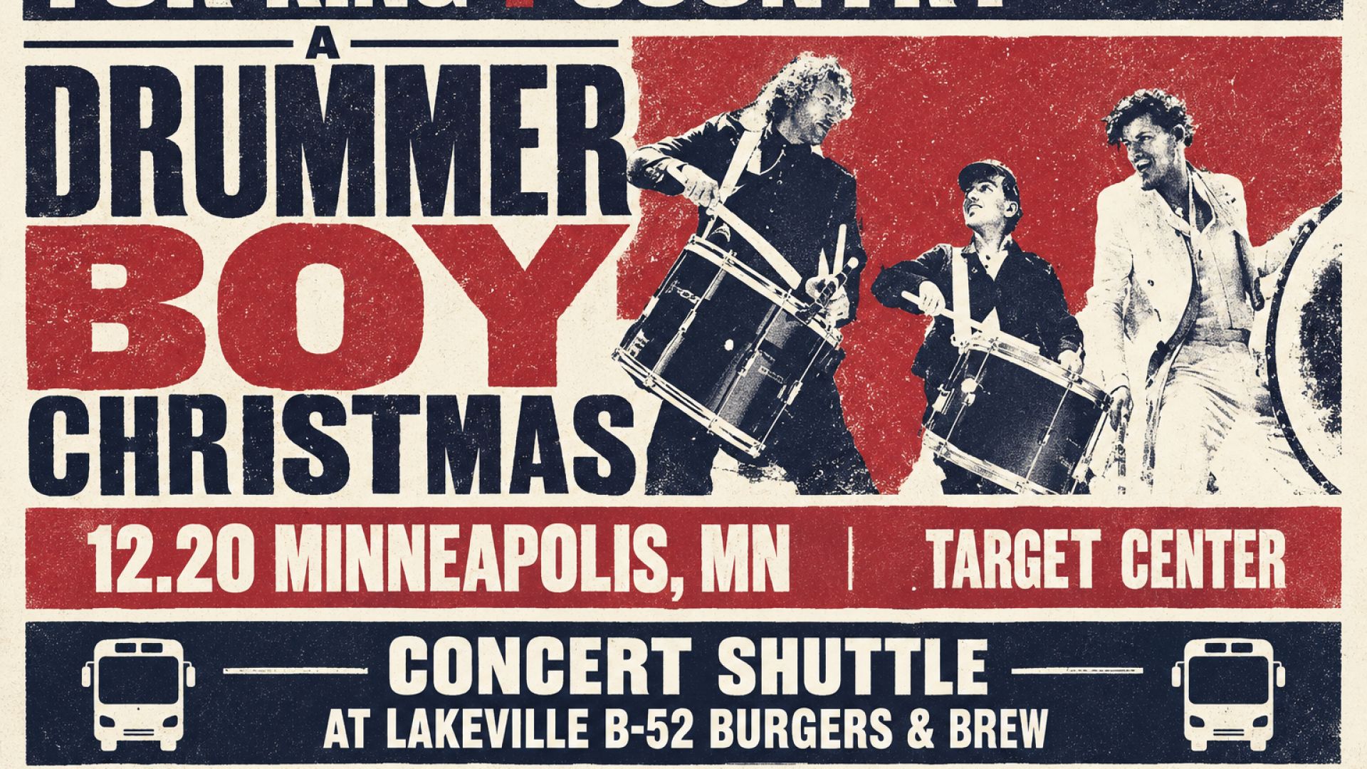 for KING + COUNTRY Concert Shuttle at Target Center (from Lakeville)