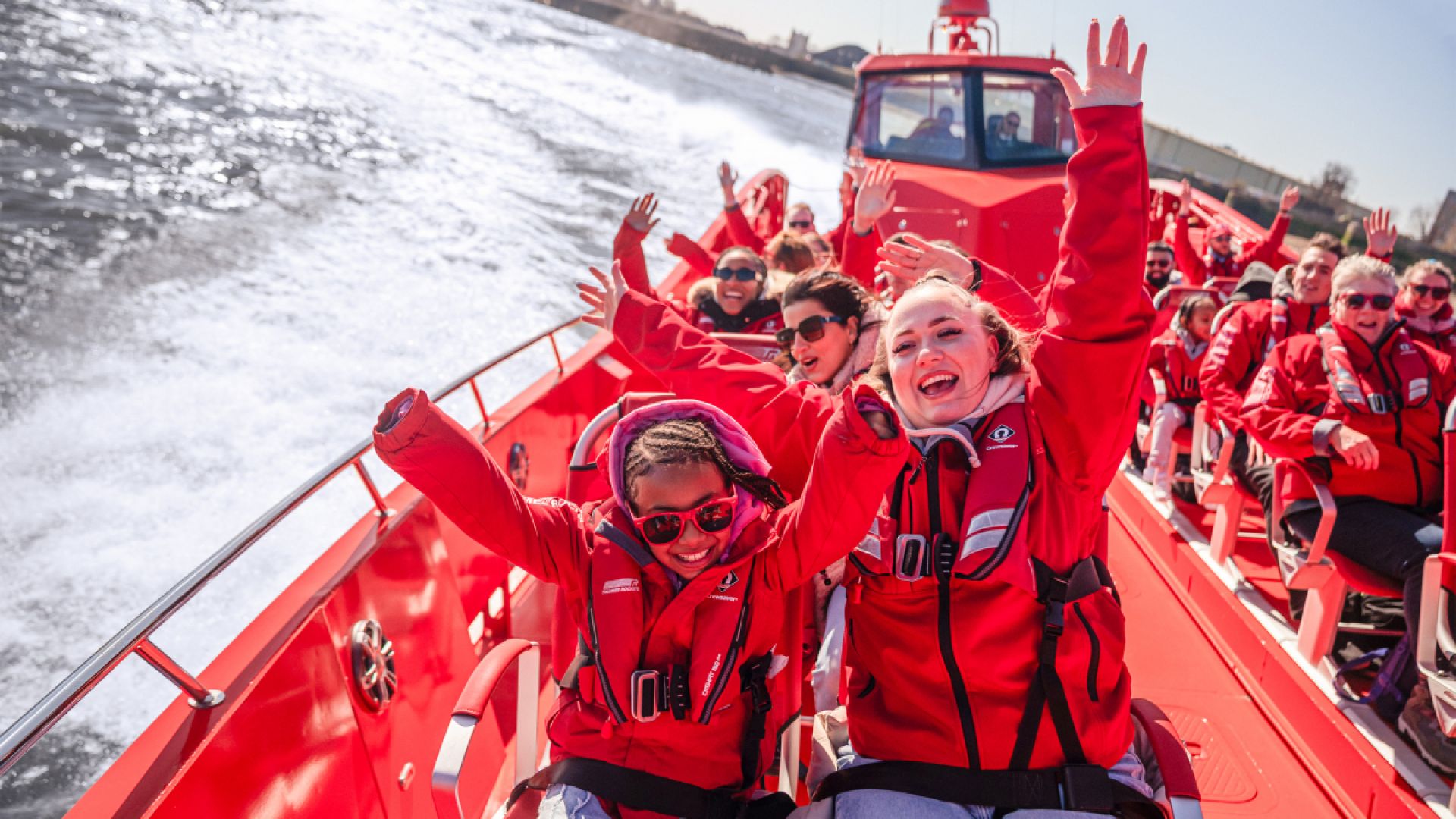 Thames Rockets passengers having fun
