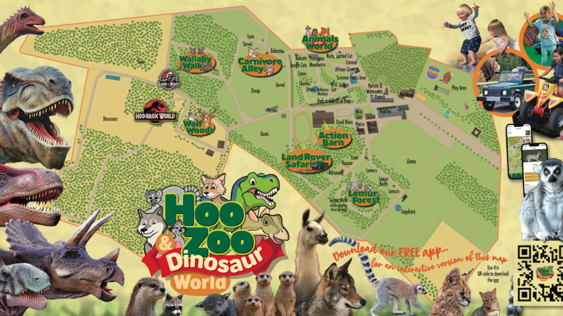 Hoo Zoo and Dinosaur World visitor map