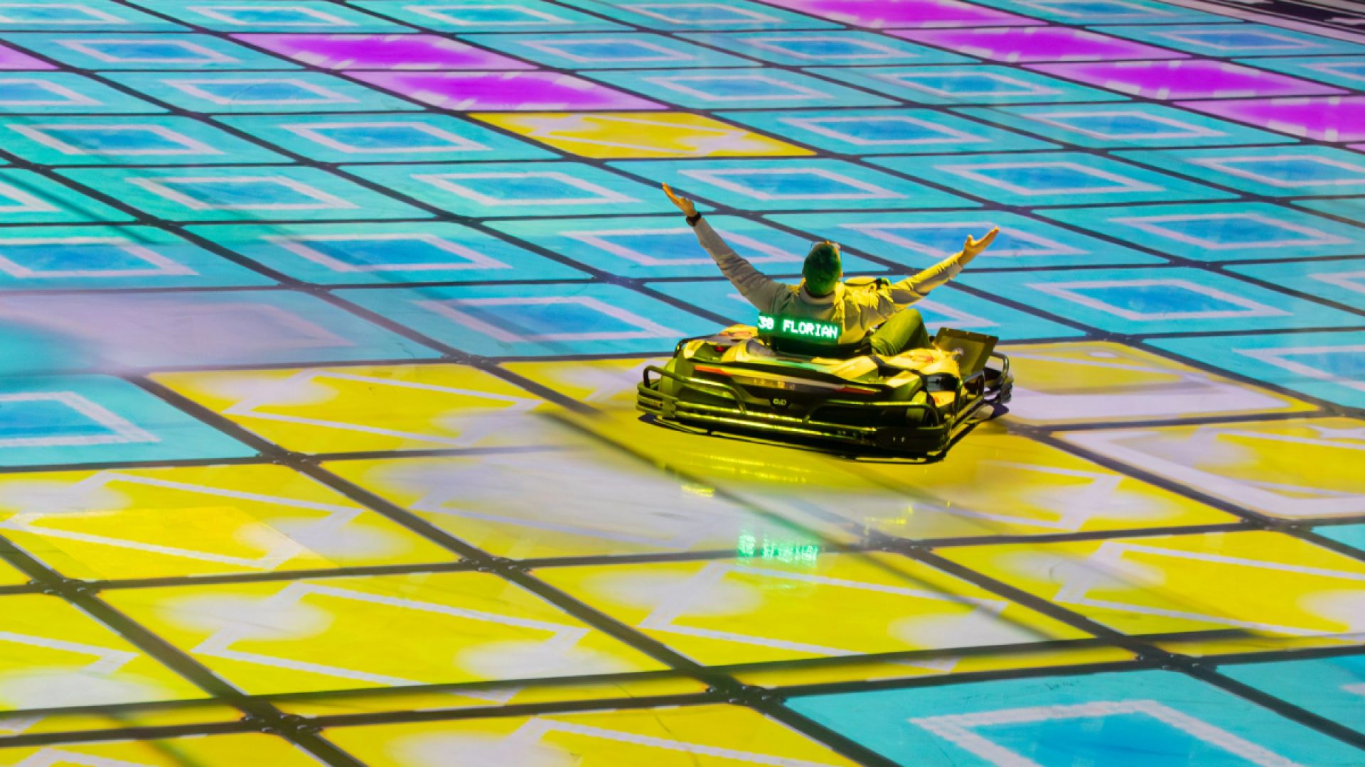 BattleKart game mode and projected track