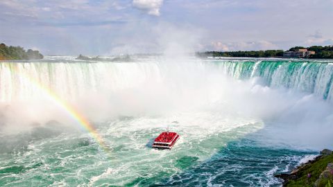 Day Tour with Hornblower Cruise, Journey Behind the Falls & Skylon Tower with Round-Trip Transportation