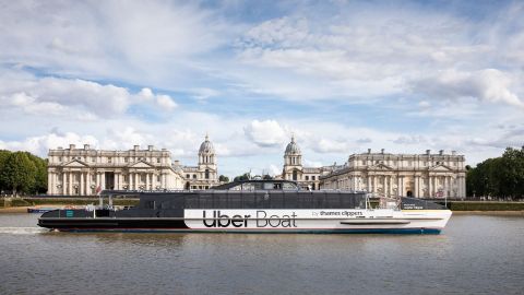 Uber Boat by Thames Clippers Single & Old Royal Naval College, home of the Painted Hall