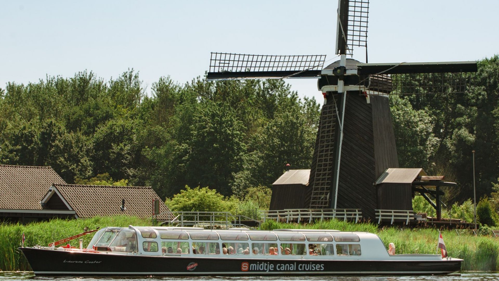 Haarlem molenrondvaart & bezoek Molen de Adriaan
