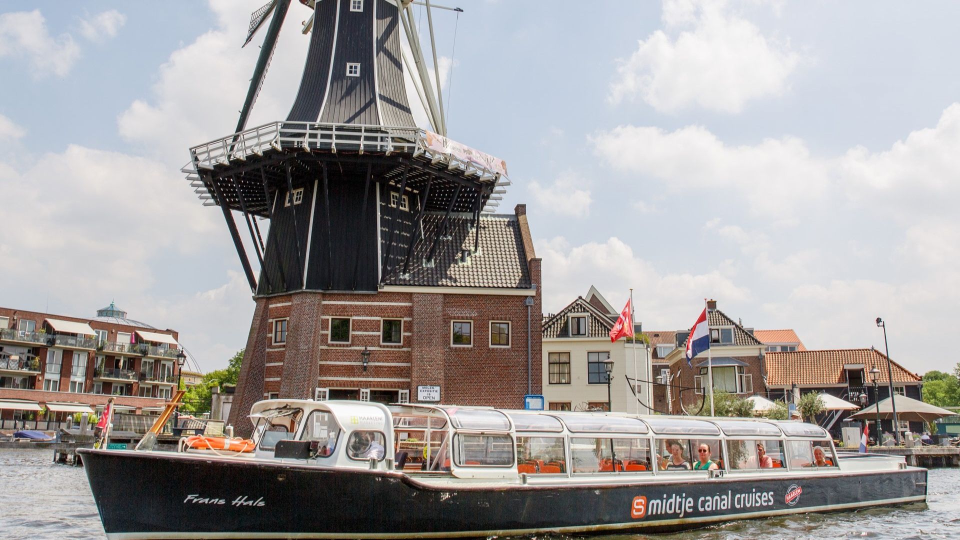 Haarlem molenrondvaart & bezoek Molen de Adriaan