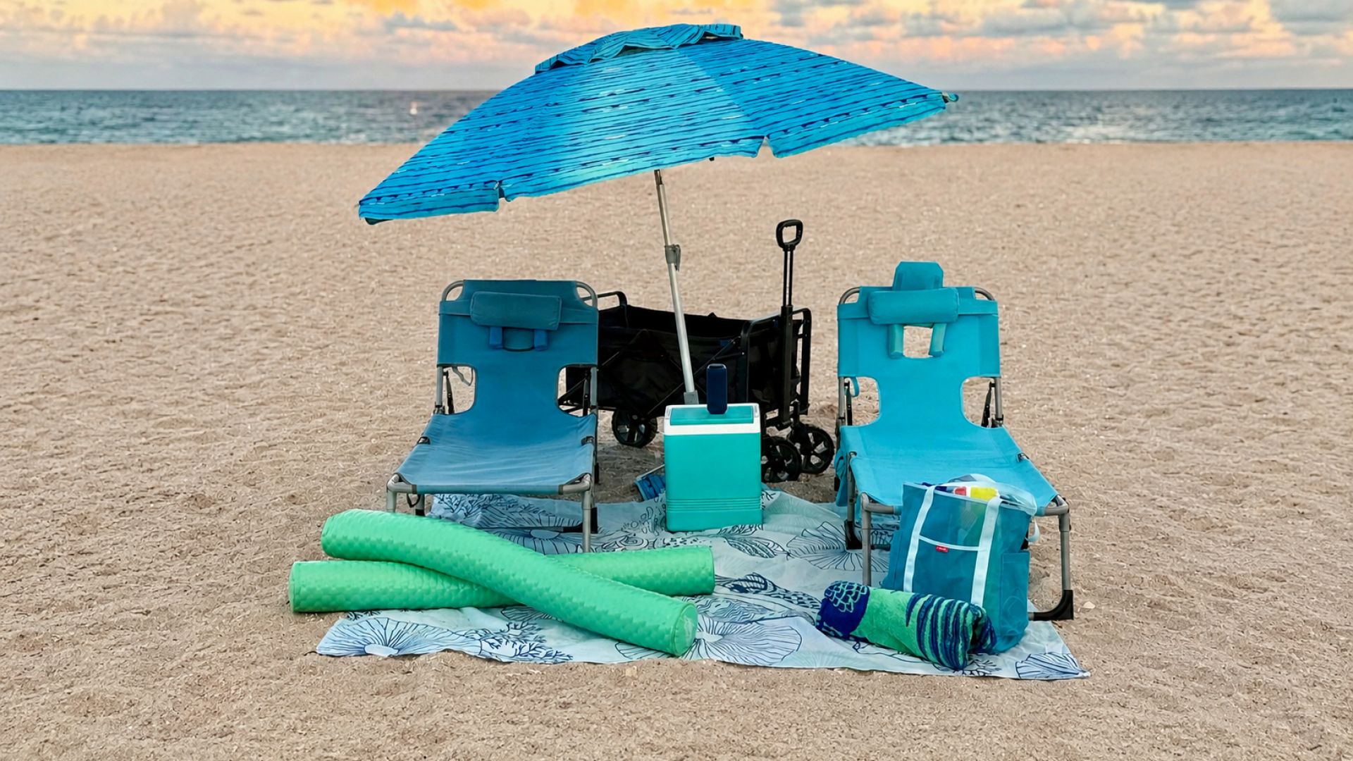 Lounge and Relax Beach Gear Rental Bundle