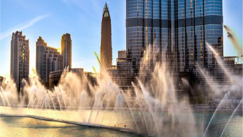 The Dubai Fountain Boardwalk by Burj Khalifa