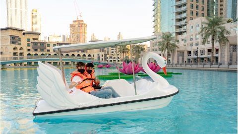 Swan Boat Paddle at the Dubai Fountains Lake