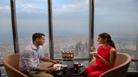 At The Top, Burj Khalifa Level 124 - 125 with Lunch or Dinner at the Burj Club Rooftop Peak