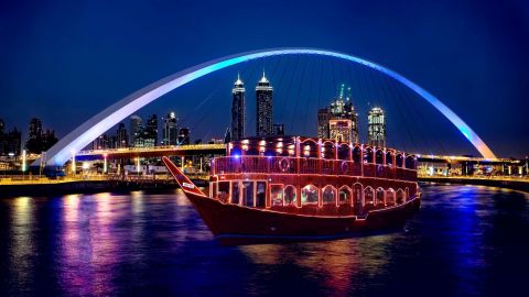Canal Royal Dinner Cruise along Dubai Canal without transfers