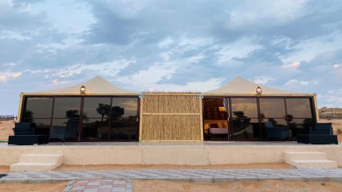 Night in the Desert: Premium Chalet for up to Four People at a Bedouin Oasis